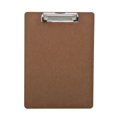 Image de Klemmbrett 223x312cm Klemme silber Holzfaser braun