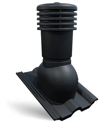 Produktbild von Bandloo VENTOS X – PLUS R Schwarz 150 mm – Dachentlüfter für Betonziegel