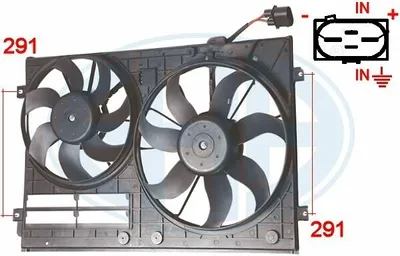 Produktbild von ERA 352035 Lüfter Motorkühlung Kühlerlüfter für VW GOLF VI (5K1) Wasserkühler
