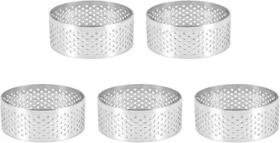 Produktbild von Perforierte Backringe aus Edelstahl - 5 Stück - 5 cm