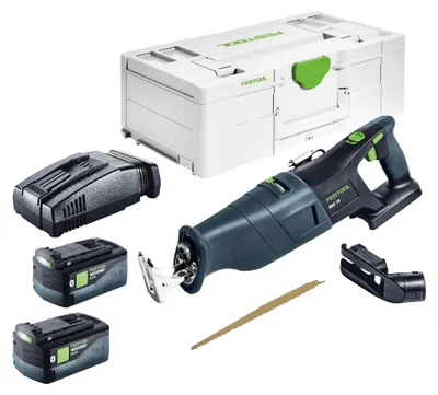 Immagine prodotto di Festool RSC 18 EB-Basic Seghetto alternativo a batteria 18 V Brushless + 2x batteria 5,0 Ah + caricabatteria rapido + Systainer