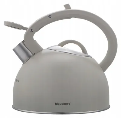 Produktbild von Kinghoff Edelstahl Wasserkocher mit Pfeife, mattbeige, 2.5L
