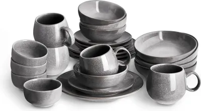 Produktbild von SPRINGLANE Geschirr-Set Misty Cliff 24-tlg., Steingut Tafelservice für 4 Personen