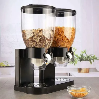 Produktbild von Müslispender Cerealienspender Cornflakes Spender Müslibehälter Müsli schwarz