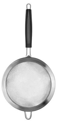 Sieb aus Edelstahl, 18,5 cm, silber/schwarz, groß