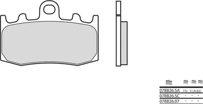 Produktbild von BREMBO Bremsbeläge Satz 07BB26LA