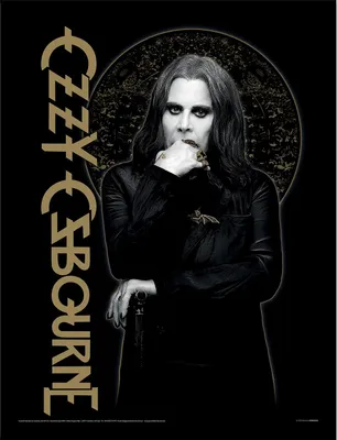 Image de Ozzy Osbourne - Poster encadré PM12985 (40 cm x 30 cm) (Noir/Or)