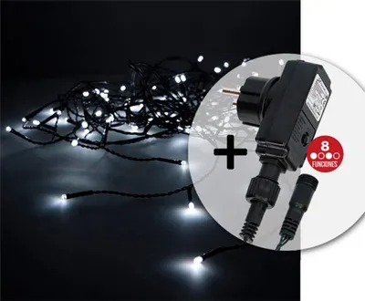 Imagen del producto de Guirnalda de luces LED, color blanco, (2 x 1 metro)