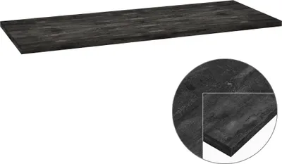 Produktbild von Waschtischplatte 120 x 46 cm SOFIA-107, Beton Dunkel, B/H/T: ca. 120/2,5/46 cm