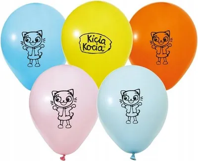 Zdjęcie produktu dla Balony Kicia Kocia, 12 cali, 5 szt.