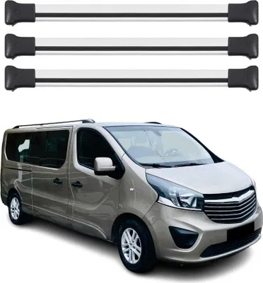 Image de Barres de toit transversales pour Opel Vivaro 2014-2024 Aluminium Gris 3Pcs