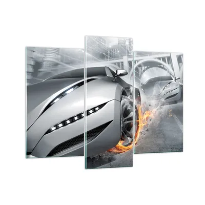 Produktbild von Bilder auf glas - Sportwagen Sport Rennen Geschwindigkeit - 130x100cm - Glasbilder - Wandbilder - Kunstdruck - Wanddekoration aus Glas - Glas Bilder - Wandbild auf Glas - GCB130x100-2650