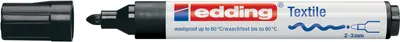 Zdjęcie produktu dla 10x Edding 4-4500001 Marker tekstylny kreatywny okrągła końcówka 2-3 mm czarny