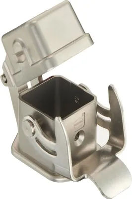 Image de HARTING Han 3A INOX Boîtier droit avec 1 étrier et capuchon de protection métallique - 1 pièce