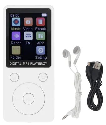 Zdjęcie produktu dla Odtwarzacz MP3-MP4, ekran 1,8 cala, przenośna muzyka z BT 5.0, karta pamięci 64 GB, zewnętrzne odtwarzanie filmów, obsługuje rozszerzenie au