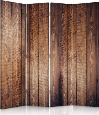 Produktbild von Paravent - Raumteiler Wood Effect - Dekorativer Raumtrenner cm. 145x170 (4 x)