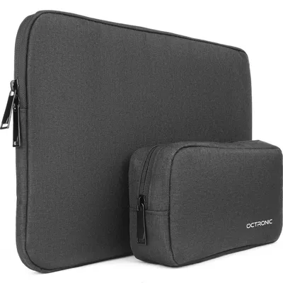 Produktbild von Laptophülle 14 Zoll - Laptop Sleeve geeignet für MacBook Pro 14 Zoll - Tablet Hülle - mit Kabelorganizer-Etui - Schwarz