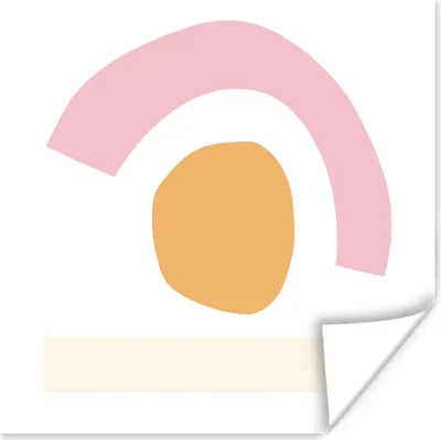 Produktbild von MuchoWow® Poster Geometrische Formen - Minimalismus - Pastell 100x100 cm - Babyzimmer