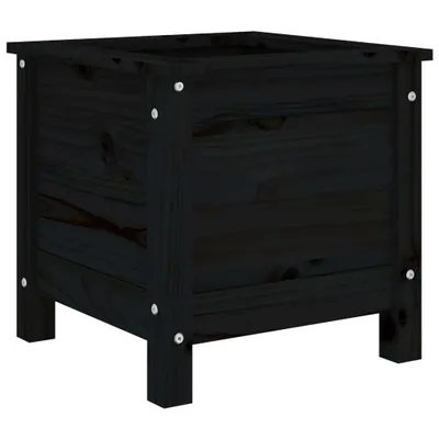 Produktbild von vidaXL Pflanzkübel Schwarz 40x40x39 cm Massivholz Kiefer