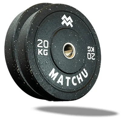 Produktbild von Matchu Sports Olympic Bumper Plates - 2er Set - 2 x 20 kg - Hantelscheiben