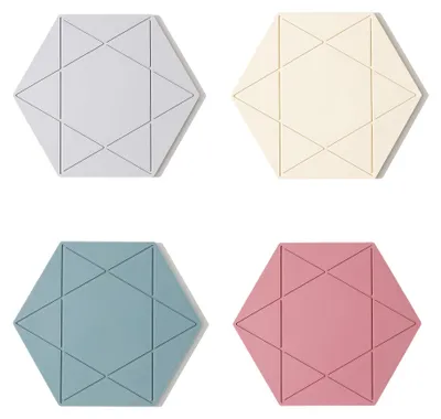 Immagine prodotto di Omgoods - Set di 4 sottobicchieri in silicone per pentole e ciotole