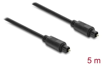 Produktbild von DeLOCK 90927, Toslink, Stecker, Toslink, Stecker, 5 m, Schwarz