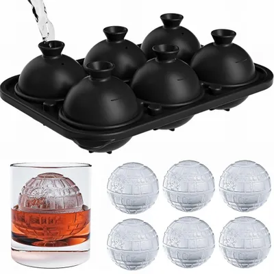 Silikon-Eiswürfelform mit Deckel, 6 Stück, 6 cm, BPA-frei