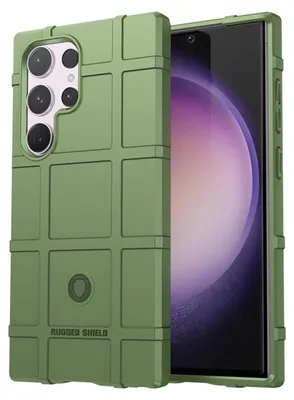 Productafbeelding van MobyDefend Hoesje - Geschikt voor Samsung Galaxy S24 Ultra - Rugged Shield TPU Backcover - Groen
