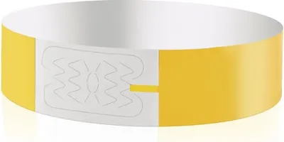 Produktbild von Einlassbänder, 100 Stück Event Armbänder, Partybänder, Wasserdicht, Armbänder 19 x 255mm, Eintrittsbänder zur Kontrolle und Sicherheit bei Veranstaltungen und Events, für Partys(Grün) Gelb
