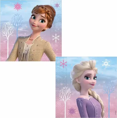Produktbild von Frozen 2 Servietten Geburtstag 33x33 20St