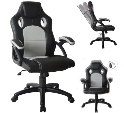 Produktbild von Bürostuhl Racing Gaming-Stil Premium-Design Wouter blau schwarz