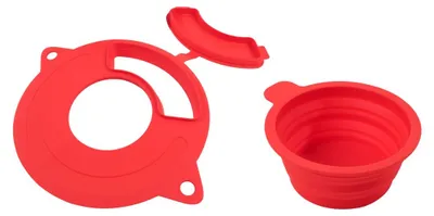 Productafbeelding van INF Spatbeschermer en maatbeker set compatibel met KitchenAid Artisan series mixers — siliconen, inklapbaar, anti-verstopping, vaatwasmachinebestendig