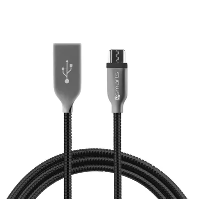 Obrázok produktu pre 4smarts 4S468511, 0,5 m, USB A, Micro-USB A, Čierna