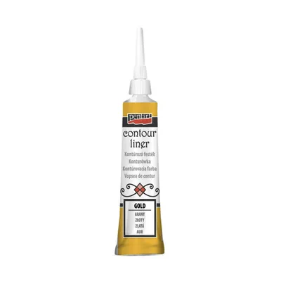 Produktbild von PENTART - Konturenfarbe mit Applikator - Metallic-Gold 20 ml