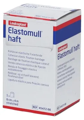 Produktbild von 10x BSN Elastomull® haft, elastische Fixierbinde 8 cm x 4 m | 1 Binde
