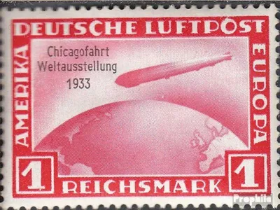 Produktbild von Briefmarken Deutsches Reich 1933 Mi 496 gestempelt 50. Ozeanüberquerung Graf Zeppelin Chicagofahrt