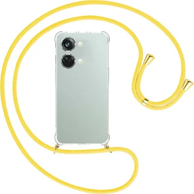 Produktbild von Handykette Backcover-Schutzhülle mit Band (Metall goldfarben) für OnePlus Nord 3 (CPH2491) - gelb