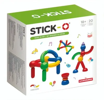 Obrázok produktu pre Hra s magnetmi Stick-O, Základná sada s 20 dielmi