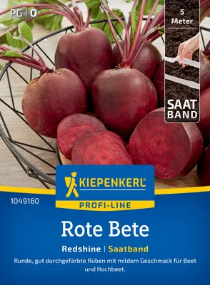 Produktbild von Kiepenkerl Rote Bete Saatband Redshine Beta vulgaris ssp. vulgaris var. conditiva 5 lfd. Meter