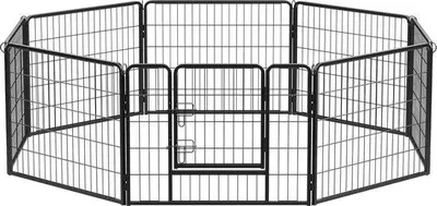 Productafbeelding van Hondenverblijf, 8 elementen - zwart