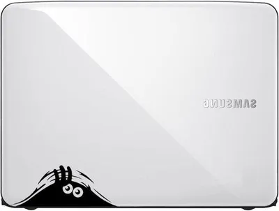 Produktbild von Laptop- und Tablet-Sticker - Stil Laptop-Design - leicht entfernbare - 152 x 61 cm - Matt Schwarz