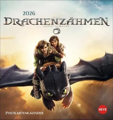 Image de Calendrier de cartes postales d'Apprivoiser les dragons 2026