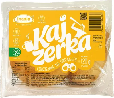 BUŁKI KAJZERKI BEZGLUTENOWE (2 szt.) 120 g - INCOLA