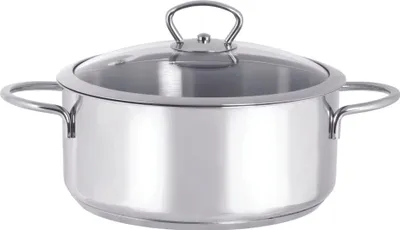 Obrázek produktu pro Hrnec 2,8 l se skleněnou poklicí Kulinaria Metalac nerezová ocel/20 cm/2,8 l