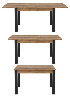 Produktbild von Masseno Ausziehbar Esstisch ALIVO 130 - 175 cm x 85 cm Rechteckig Tisch für Wohnzimmer, Küche, Schwarz