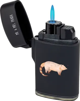 Produktbild von Mr. & Mrs. Panda sturmfeuerzeug Nasenbär - Schwarz - Geschenk, Feuerzeug, zigarettenanzünder, Feuerzeuge, Bär, Gasfeuerzeug, Lustige Sprüche, gas anzünder, Nasenbären