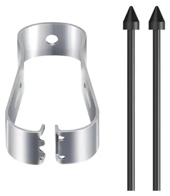 Immagine prodotto di Punte di ricambio per penna stylus - Set di punte per penna stylus con pinzetta - Punte in plastica morbida e silenziosa - 2 punte di ricambio - Compatibile con Tab S22/S23/S9/S8/S7/S6, Note 10/20 Ultra - Nero