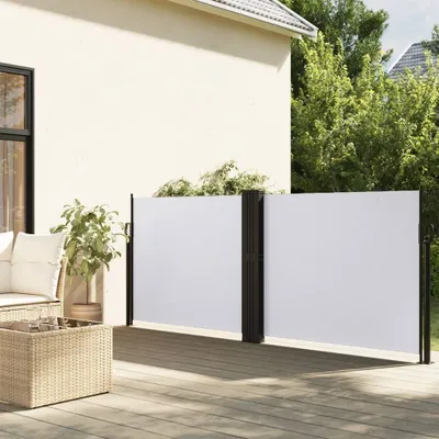Zdjęcie produktu dla Maison Exclusive – markiza boczna rozkładana, biała, 140 x 600 cm