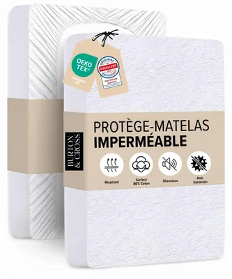 Image de Housse de matelas imperméable et respirante 90x200 cm