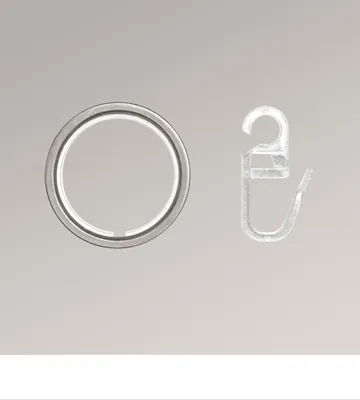 Produktbild von LYSEL® 10er SET Gardinenringe mit Gleiteinlage für Stangen Ø 20mm Edelstahl-Optik